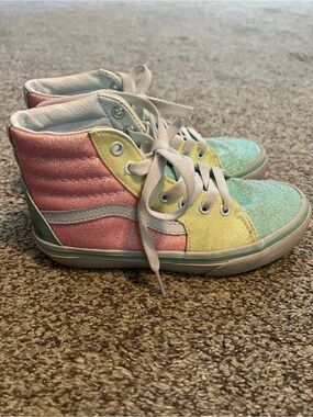 Sparkle VANS high tops, size 1, perfect for back to school!